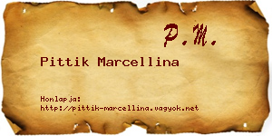 Pittik Marcellina névjegykártya
